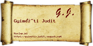 Gyimóti Judit névjegykártya